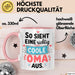 Oma Großmutter Tasse Becher Geschenk Lustige Geschenkidee Spruch So Sieht Eine Richtig Coole Oma Aus Rosa Trendation