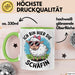 Schaf Tier Tasse Geschenk Lustige Geschenkidee Spruch Ich bin hier die Schäffin Grün Trendation