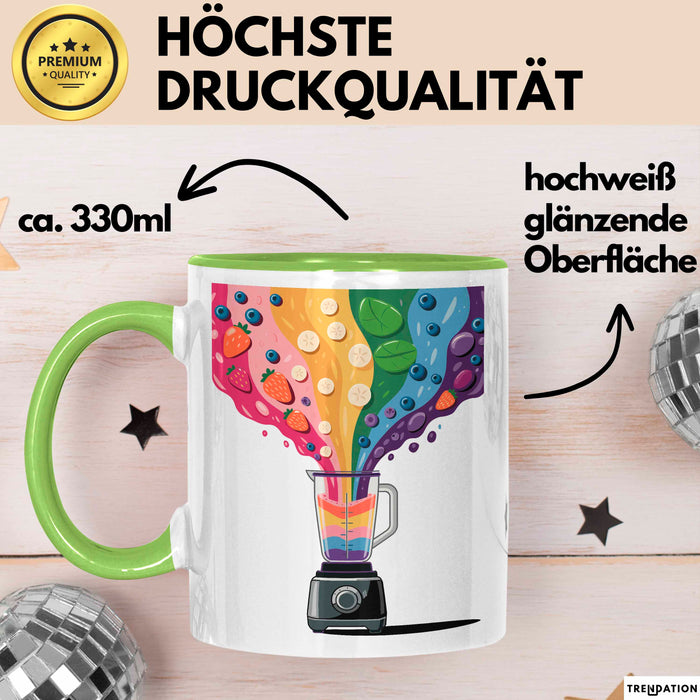Smoothie Liebhaber Tasse Geschenkidee für Mixer Fan Grün Trendation