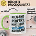 Modellbauer Tasse Geschenk Lustige Geschenkidee Spruch Niemand Ist Perfekt Aber Als Modellbauer Ist Man Verdammt Nah Dran Grün Trendation