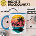 Flamingo Tier Tasse Geschenk Lustige Geschenkidee Spruch Blau Trendation