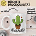 Kaktus Tasse Geschenk Kuscheln Sarkasmus Humor Geschenkidee Kaffee-Becher Kaktus-Liebhaber Weiß Trendation