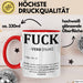 F*** Tasse Geschenk Schimpfwort 18+ Geschenkidee Männer Frauen Arbeitskollege Geschenkidee Kaffee-Becher Rot Trendation