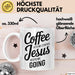 Jesus Christliche Geschenk Kaffee Jesus hält mich am Laufen Geschenkidee Lustig Weiß Trendation