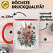 Botanische Blumen Tasse Geschenk Lustige Geschenkidee Spruch Rot Trendation