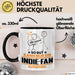 Indie-Fan Geschenk Tasse So Gut Kann Nur Ein Indie-Fan Aussehen Geschenkidee Kaffee-Becher Schwarz Trendation