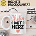 Büroarbeit Kollege Chef Tasse Geschenk Lustige Geschenkidee Spruch Chefin Mit Herz Weiß Trendation