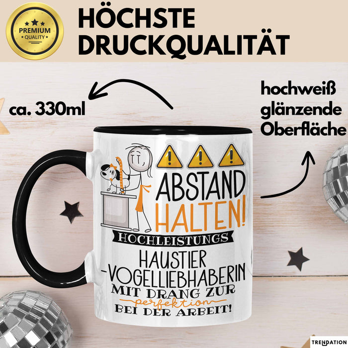 Haustier-Modedesignerin Tasse Geschenk Lustig Abstand Halten Hochleistungs-Haustier-Modedesignerin Mit Drang Zur Perfektion Bei Der Arbeit Trendation