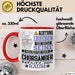 Chorsänger Geschenk Tasse Lustiger Spruch Erheben Sie Sich Der Chorsänger Betritt den Raum Rot Trendation