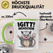 Sarkastischer Sarkasmus Introvertierter Tasse Geschenk Lustige Geschenkidee Spruch Igitt Menschen Grün Trendation