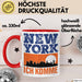 New York Tasse Geschenk Horizont Ich Komme Spruch Geschenkidee Rot Trendation