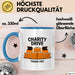 Wohltätigkeits Organisator Tasse Geschenk Lustige Geschenkidee Spruch Für Gebende Herzen Blau Trendation