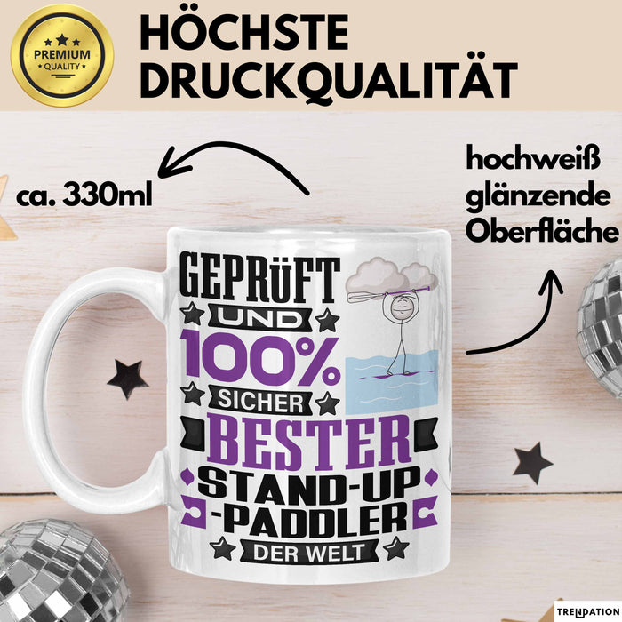 Stand-Up-Paddler Geschenk Lustiger Spruch für Stand-Up-Paddler Geschenkidee Bester Stand-Up-Paddler Der Welt Weiß Trendation