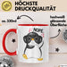 Witzige Tasse Geschenk Pinguin Mit Roter Brille Lustiger Becher Rot Trendation