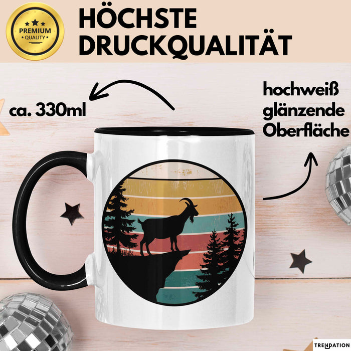 Ziegenbauer Ziegen Tier Retro Tasse Geschenk Lustige Geschenkidee Spruch Trendation