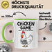 Sarkistisches Huhn Tasse Geschenk Lustige Geschenkidee Spruch Hühnerspiel Schau Nicht Auf Das Huhn Grün Trendation
