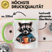 Waschbär Tierliebhaber Kaffee Tasse Geschenk Lustige Geschenkidee Spruch Grün Trendation