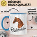 Pferde Tierliebhaber Tasse Geschenk Lustige Geschenkidee Spruch Pferdemädchen Blau Trendation
