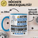 Historiker Geschenk Tasse Lustiger Spruch Erheben Sie Sich Der Historiker Betritt den Raum Blau Trendation