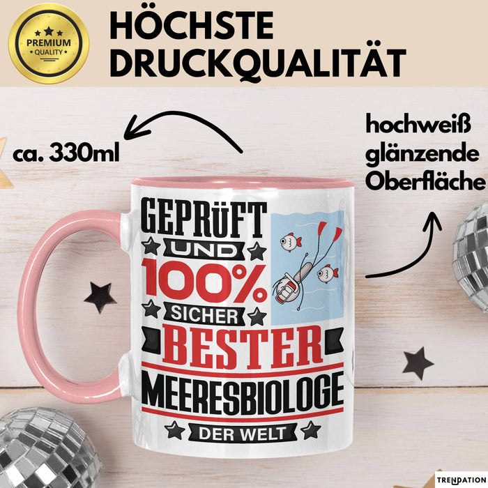 Meeresbiologe Geschenk Lustiger Spruch für Meeresbiologe Geschenkidee Bester Meeresbiologe Der Welt Rosa Trendation