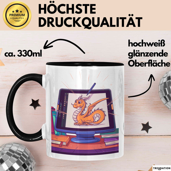 Digital Künstler Tasse Geschenk Lustige Geschenkidee Spruch Für Tablet Kreative Trendation