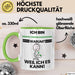 Meerschweinchenfreund Geschenk Tasse Lustiger Spruch Ich Bin Meerschweinchenfreund Warum Weil Ich Es Kann Geschenkidee Bester Meerschweinchenfreund Geburtstag Kaffee-Becher Grün Trendation