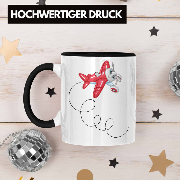 Segelflieger Tasse Geschenk Segelflieger Schwarz Trendation