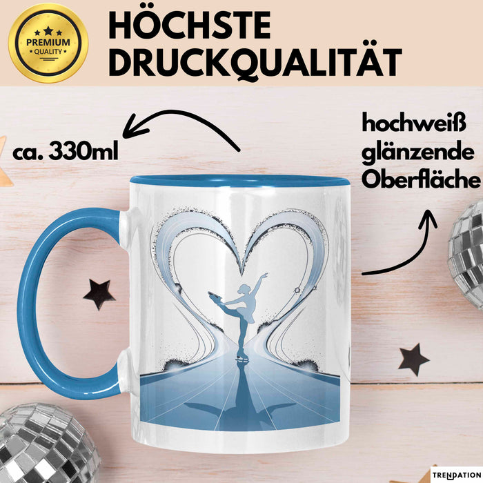 Eiskunstläufer Tasse Geschenk Lustige Geschenkidee Spruch Für Eis Künstler Blau Trendation