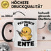 Quietscheente Tier Tasse Geschenk Lustige Geschenkidee Spruch Psychisch Am Ente Schwarz Trendation