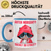 Sarkasmus Tasse Geschenk Lustiger Spruch Hund Guten Morgen Suchst Du Streit Becher Blau Trendation