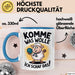 Schaf Tier Bauer Tasse Becher Geschenk Lustige Geschenkidee Spruch Komme Was Wolle Ich Schaf Das Blau Trendation