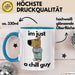 Im Just A Chill Guy Ich Bin Einfach Nur Ein Gechillter Entspannter Typ Tasse Geschenk Dank Meme Liebhaber Blau Trendation