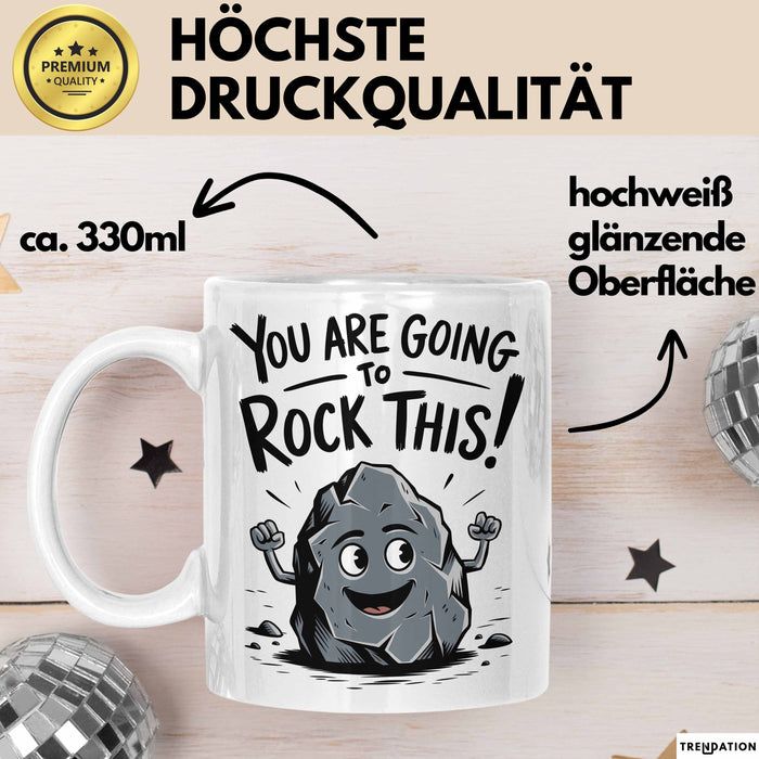 Motivierend Inspirierend Tasse Geschenk Lustige Geschenkidee Spruch Du Wirst Das Rocken Weiß Trendation