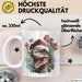 Weihnachten Tasse Dinosaurier Geschenkidee Ho Ho Rawr Jungs Jungen Geschenkidee Kaffeebecher Weiß Trendation