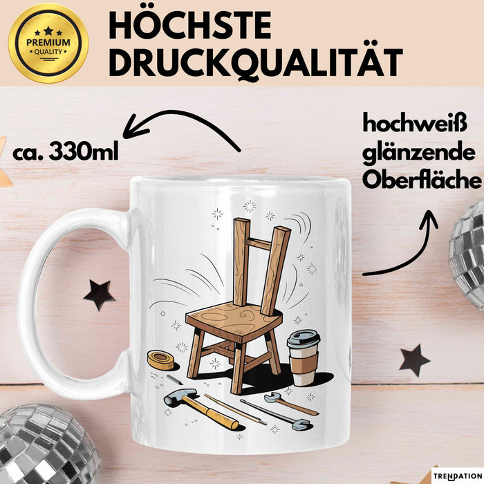 DIY Möbelbauer Tasse Geschenk Lustige Geschenkidee Spruch Für Holz DIY Macher Weiß Trendation