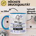 DJane Geschenk Tasse Becher Die Frau Die Allen Kann Geschenkidee für eine DJane Lustig Blau Trendation