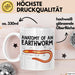 Regenwurm Tasse Geschenk Lustige Geschenkidee Spruch Anatomie Eines Regenwurms Weiß Trendation