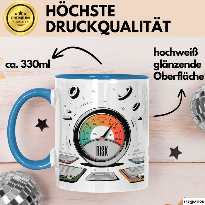 Aktuar Tasse Geschenk Lustige Geschenkidee Spruch Für Risiko Analysten Blau Trendation