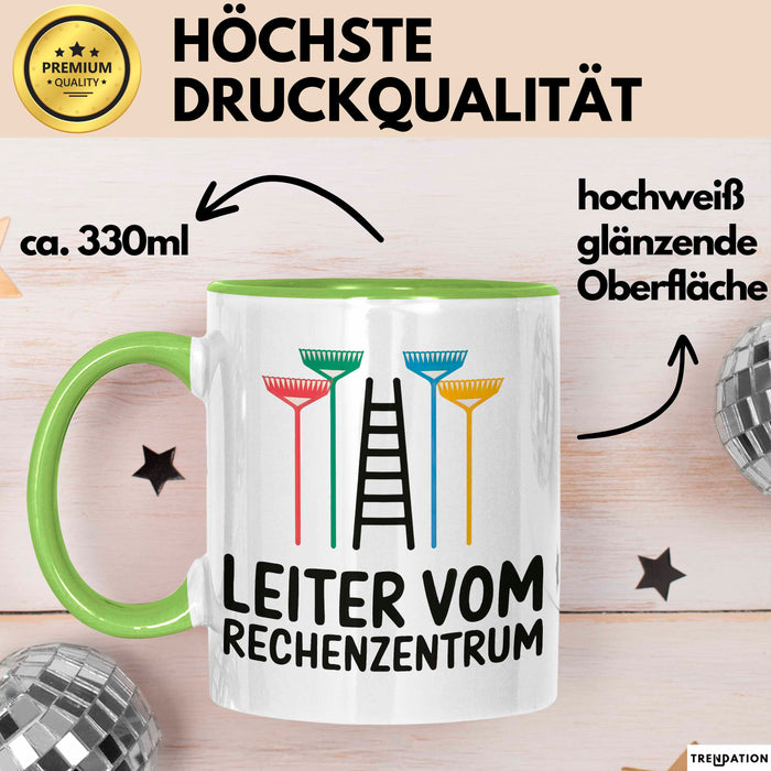 Garten Pflanzen Gärtner Tasse Geschenk Lustige Geschenkidee Spruch Leiter Vom Rechenzentrum Grün Trendation