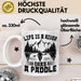 Rudern Tasse Geschenk Life Is A River Grab A Paddle Becher Weiß Trendation