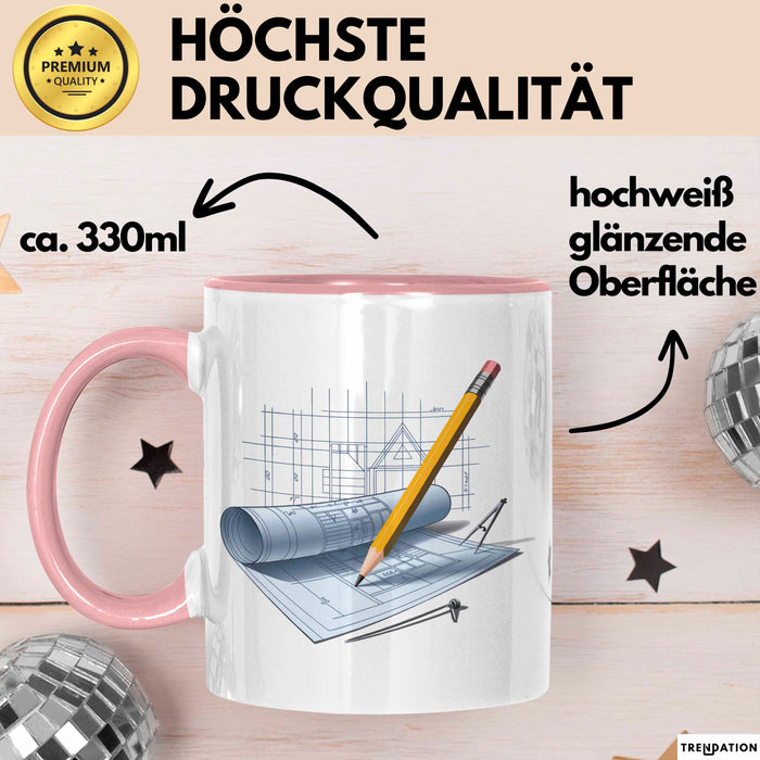 Architekt Tasse Geschenkidee Designprofi Lustiger Spruch Geschenkidee Lustig Rosa Trendation
