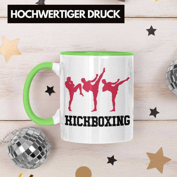 Kickboxing Tasse Geschenk Kampfsportler Geschenkidee Geburtstag Weihnachten Grün Trendation