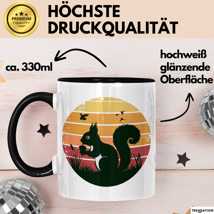 Eichhörnchen Tierliebhaber Retro Tasse Geschenk Lustige Geschenkidee Spruch Trendation