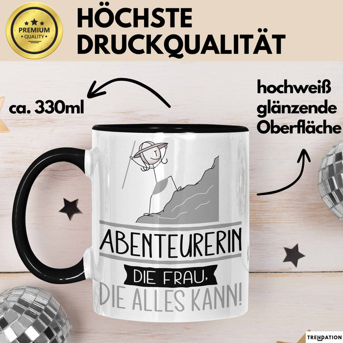 Abenteurerin Geschenk Tasse Becher Die Frau Die Allen Kann Geschenkidee für eine Abenteurerin Lustig Trendation