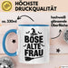 Oma Großmutter Sarkasmus Tasse Becher Geschenk Lustige Geschenkidee Spruch Böse Alte Frau Blau Trendation
