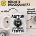 Abitur 2025 Ich Habe Fertig Geschenkidee Tasse Abi Bestanden Geschenk Prüfung Weiß Trendation
