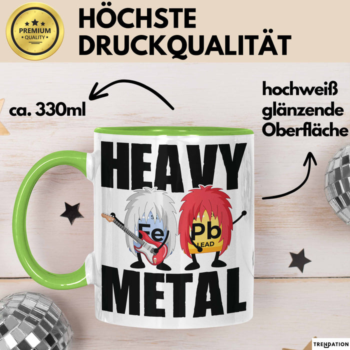 Punk Rock Metal Chemiker Tasse Geschenk Lustiger Spruch Musiker Wissenschaft Grün Trendation