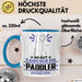 Paddler Geschenk Tasse So Gut Kann Nur Ein Paddler Aussehen Geschenkidee Kaffee-Becher Blau Trendation