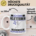 Kletterer Tasse Geschenk für Kletterer Geburtstag Lustiger Spruch Kaffee-Becher Was Ist Deine Superkraft Weiß Trendation