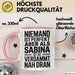 Sabina Tasse Geschenk Niemand Ist Perfekt Sabina Verdammt Nah Dran Geschenkidee Rosa Trendation